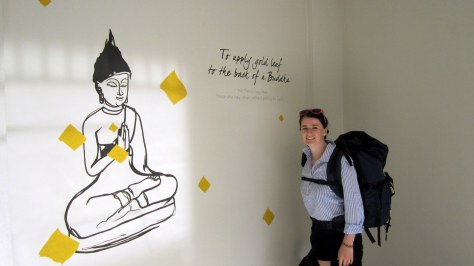 Kasia as backpackers 